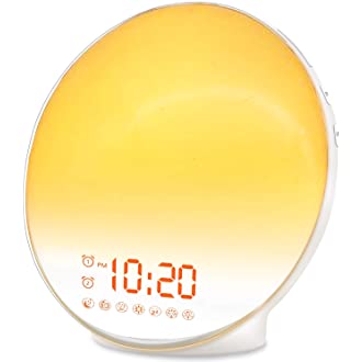 Wake Up Light Sunrise Alarm Clock for Kids, Heavy Sleepers, Bedroom, with Sunrise Simulation, Sleep Aid, Dual Alarms, FM…